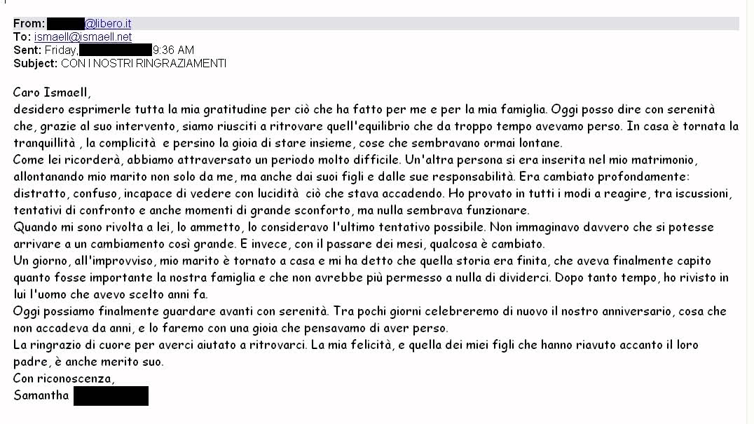 Testimonianza n. 742: Una famiglia salvata