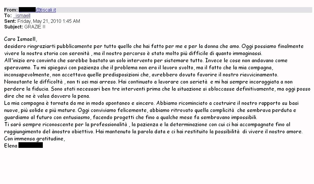 Testimonianza n. 745: Chi la dura la vince