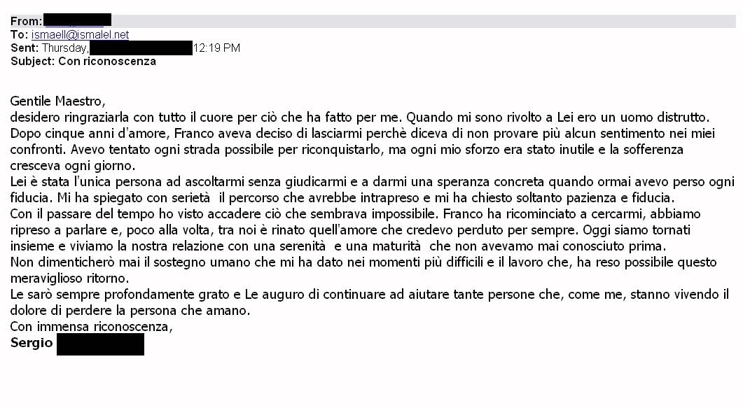 Testimonianza n. 746: Un ritorno impossibile