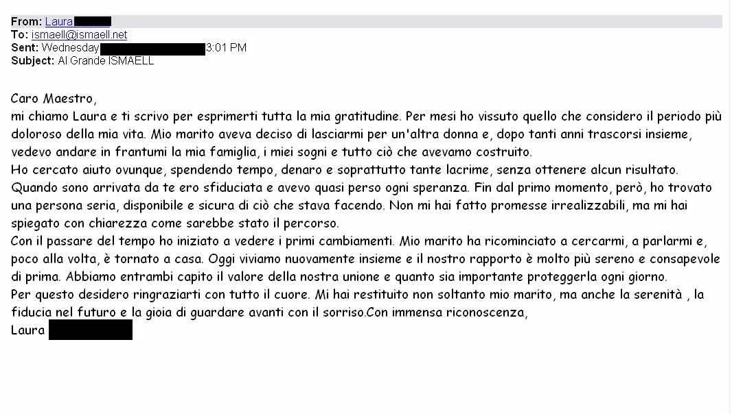 Testimonianza n. 749: Un ritorno sofferto